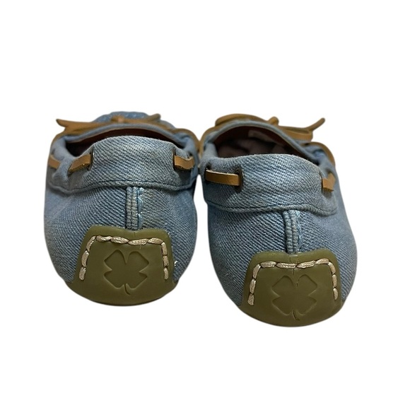 Lucky Brand denim loafers leather bows blue 7 - Picture 6 of 10